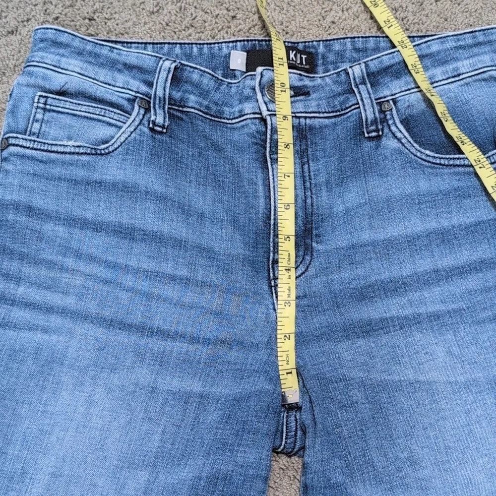 Kut From The Kloth High Rise Straight Leg Jeans Size 8 Medium Wash - Picture 5 of 12